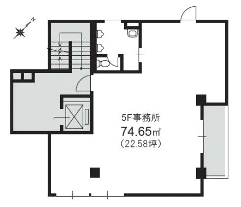 第二宝山ビル5F 間取り図