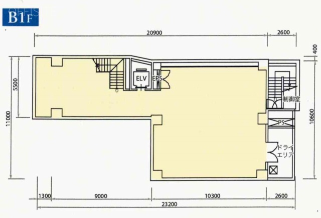 京橋中央ビルB1F 間取り図
