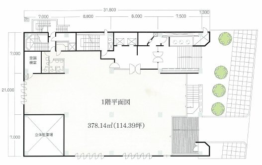 市ヶ谷ビル1F 間取り図