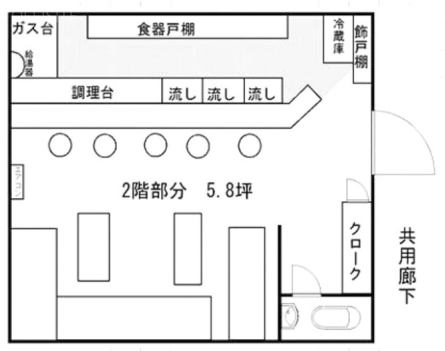 新月会館ビル2F 間取り図