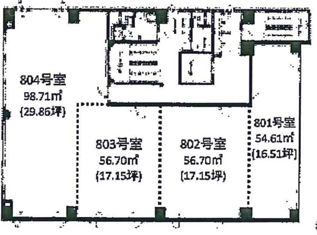 新横浜葉山第3ビル803 間取り図