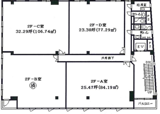 石川M1ビル2F-C 間取り図