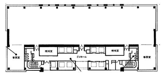 天王洲セントラルタワービル1F 間取り図