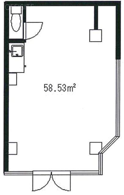 フローラル散田ビル1F 間取り図