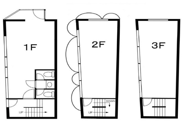 aX+Yoyogi.1(アクト代々木ワン)1F～3F 間取り図