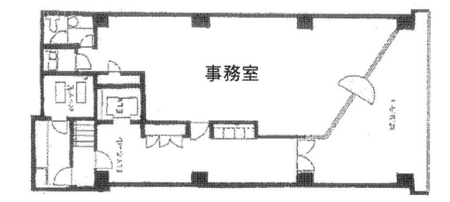 セゾンビル芝大門1F 間取り図