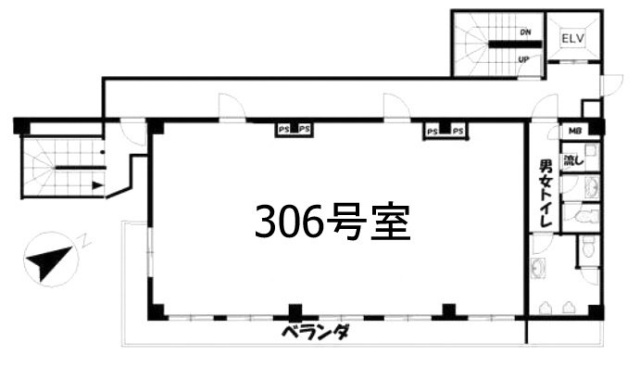 アルファ武蔵野2306 間取り図