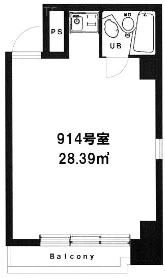 新宿ダイカンプラザA館914 間取り図