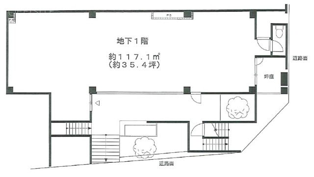 アルファ駒沢ビルB1F 間取り図