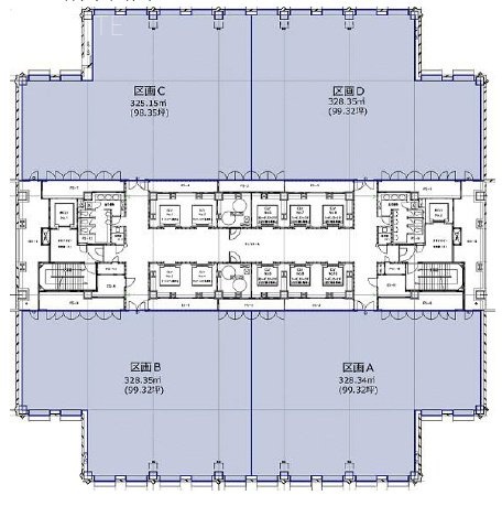 台場フロンティアビル3F 間取り図