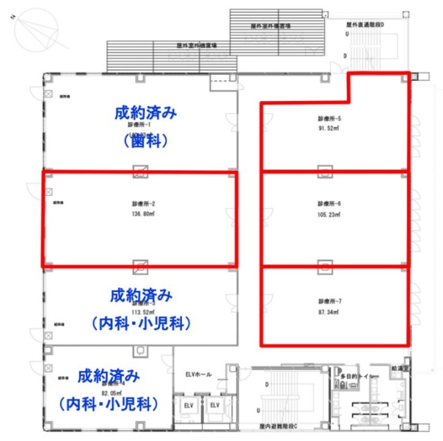 ハマシップモールビル3-2 間取り図