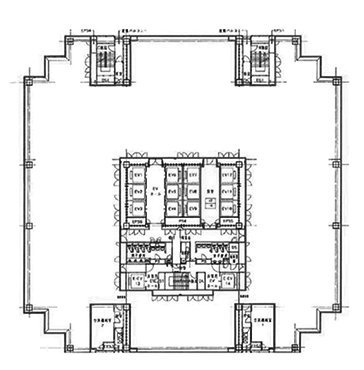 横浜ビジネスパーク(YBP)サウスタワー11F 間取り図