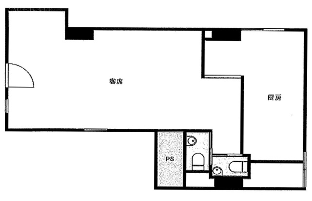 一口坂ハイムビル1F 間取り図