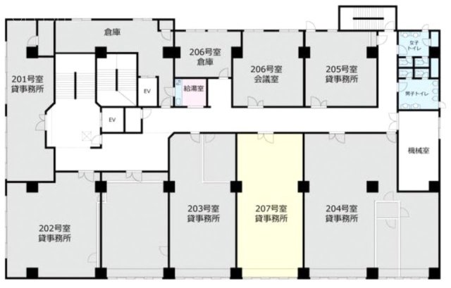 横浜飛栄(ニューライフ元町)ビル207 間取り図