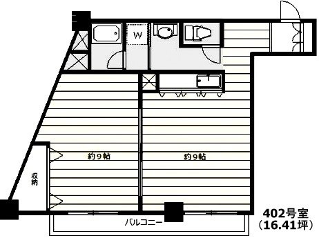 コーポ南402 間取り図