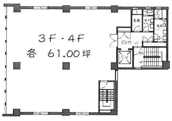 第二土井ビル3F 間取り図