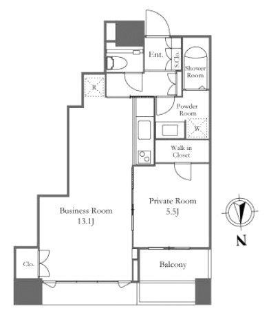 DEUX TOURS CANAL&SPA EAST棟4614 間取り図