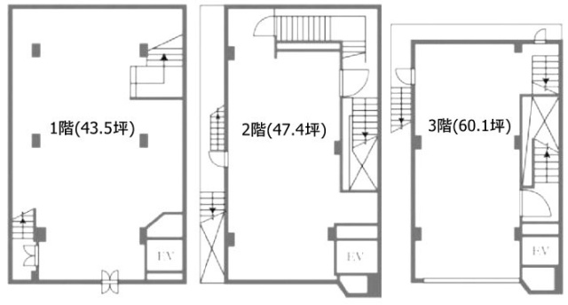 QC Cube神宮前571F～3F 間取り図