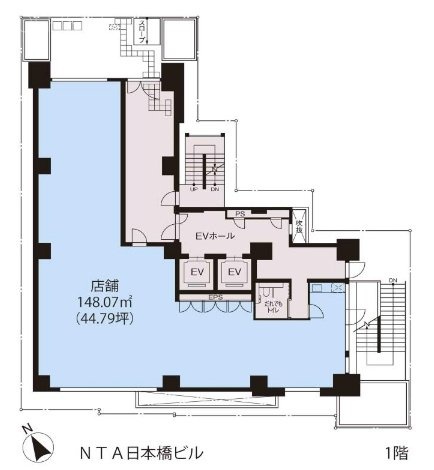 NTA日本橋ビル1F 間取り図