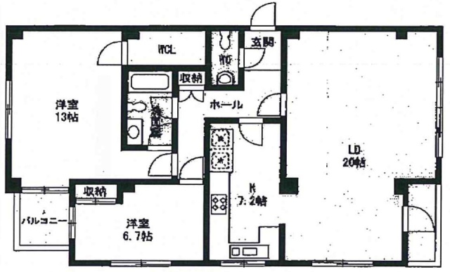 マノアールビル201 間取り図
