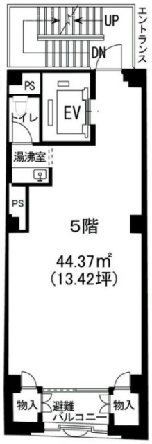 モトキN4ビル5F 間取り図