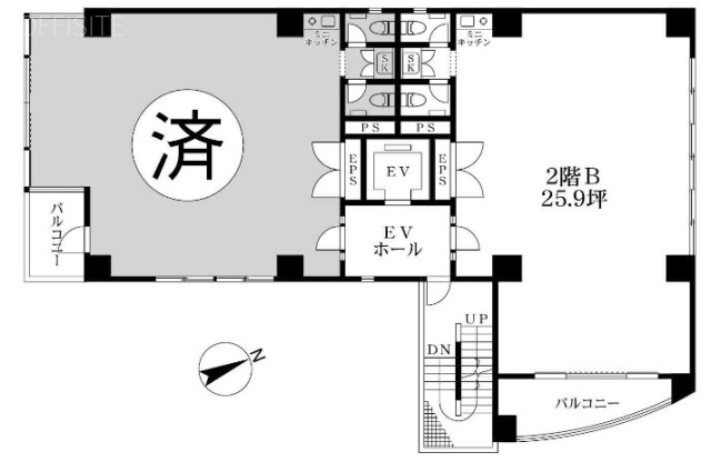 ユニオン駅前ビルB 間取り図