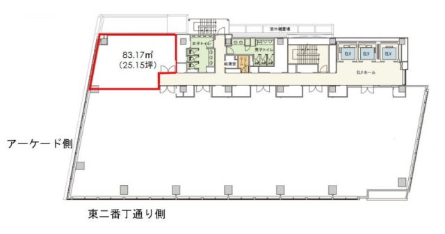 一番町平和ビル3F 間取り図