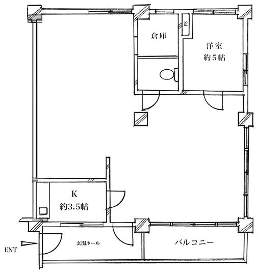 赤坂ハイツビル403 間取り図