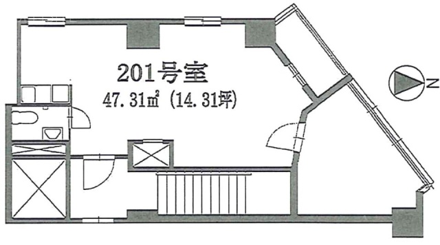 リレント日本橋201 間取り図