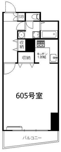 ビクセル新宿ビル605 間取り図