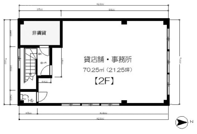 亀有5丁目貸事務所2F 間取り図