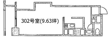 高田馬場ヒルサイドパレス302 間取り図