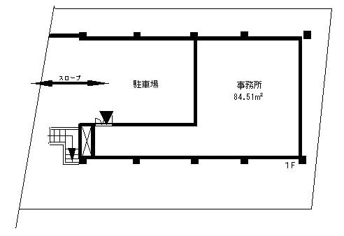 西早稲田ハイツビル1F 間取り図