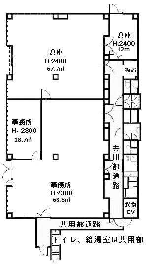 泰正ビル1F 間取り図