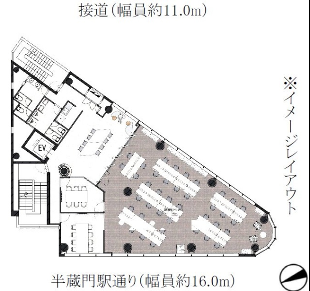 THE CROSS 一番町2F 間取り図