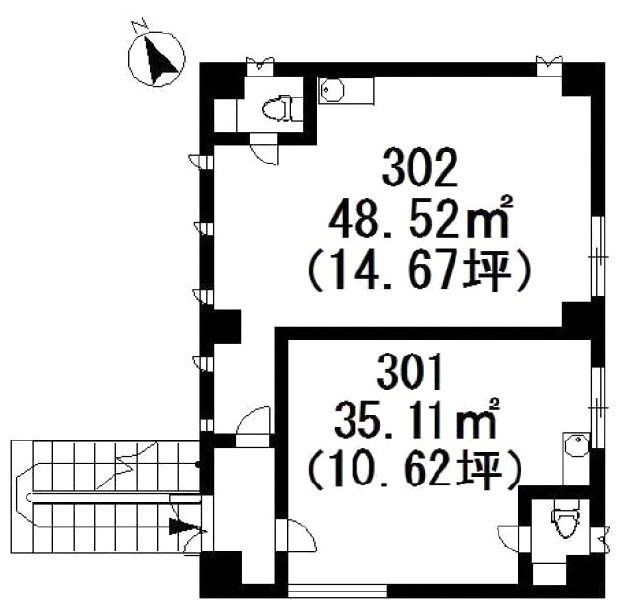 Y.CビルⅡ302 間取り図
