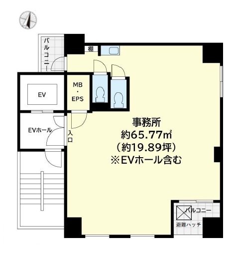 アスカ日本橋小伝馬町ビル6F 間取り図