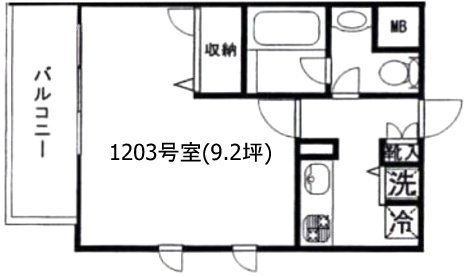 EBISU first placeビル1203 間取り図