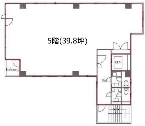 八丁堀ウエストコート5F 間取り図