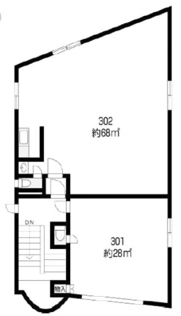 花信ビルⅡビル302 間取り図