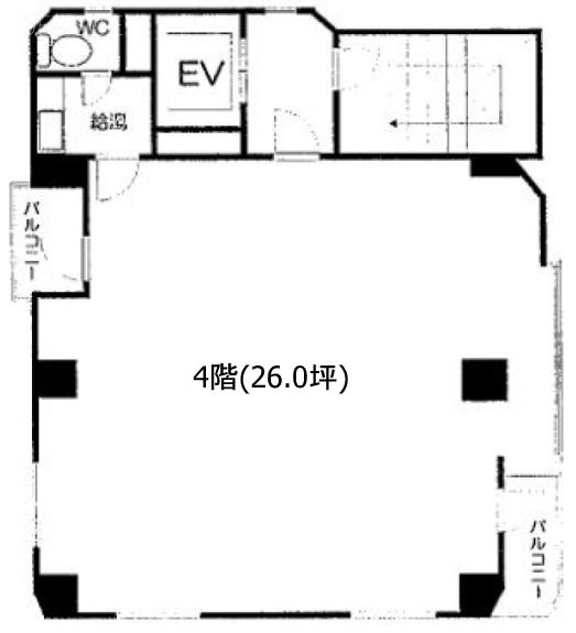 ロリエ市ヶ谷ビル4F 間取り図