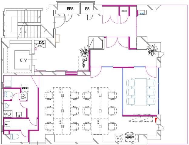 BizSQUARE GINZA1F 間取り図