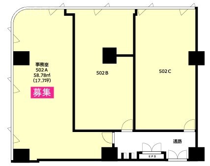 ストークタワー大通り公園Ⅲ502A 間取り図