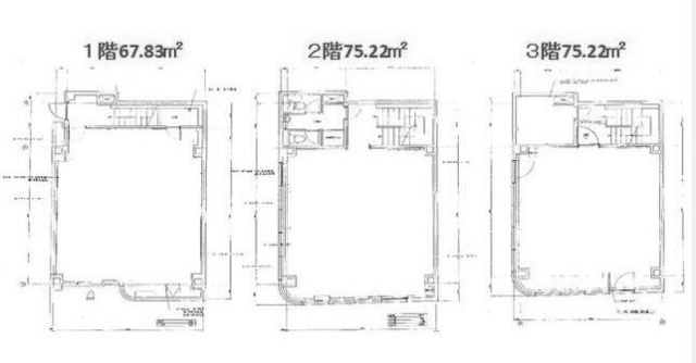 五反田NKビル1F~3F 間取り図