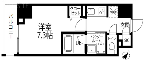 FRAMES AKASAKA502 間取り図