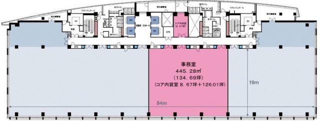 二子玉川ライズオフィスビル12F 間取り図