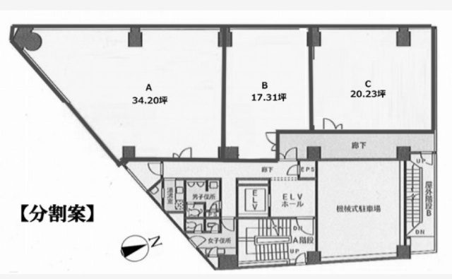 Jプロ北千住ビルC 間取り図