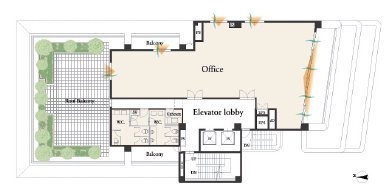 一番町SQUARE7F 間取り図