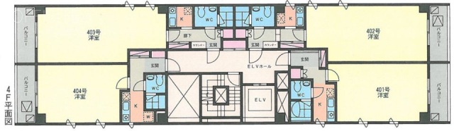 アビストビル4F 間取り図