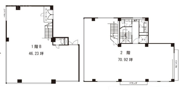 小池ビル1FB・2F 間取り図